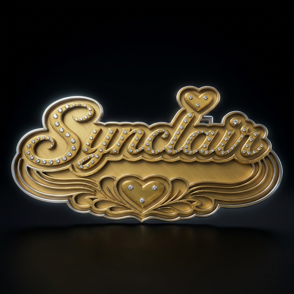 Bling Name Plate Belt Buckle — 3D printed object